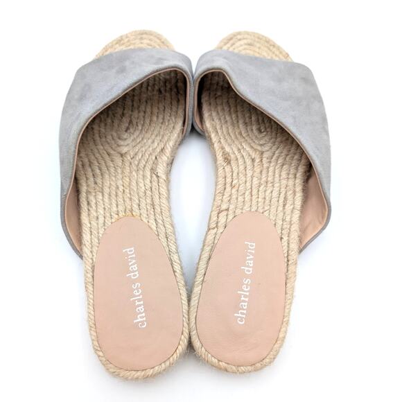 Charles David Stance Women's Espadrille Slide Sandal Gray Size US9M EU40 - Picture 5 of 11